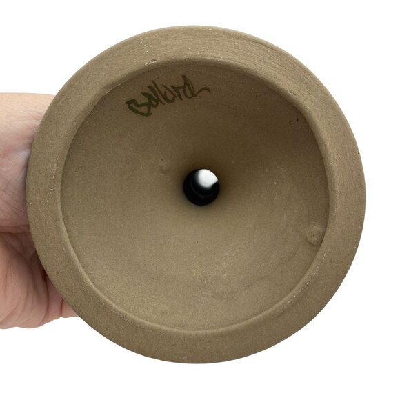 Studio Pottery Taper candlestick holders stoneware Signed Ballard country chic - Picture 10 of 11